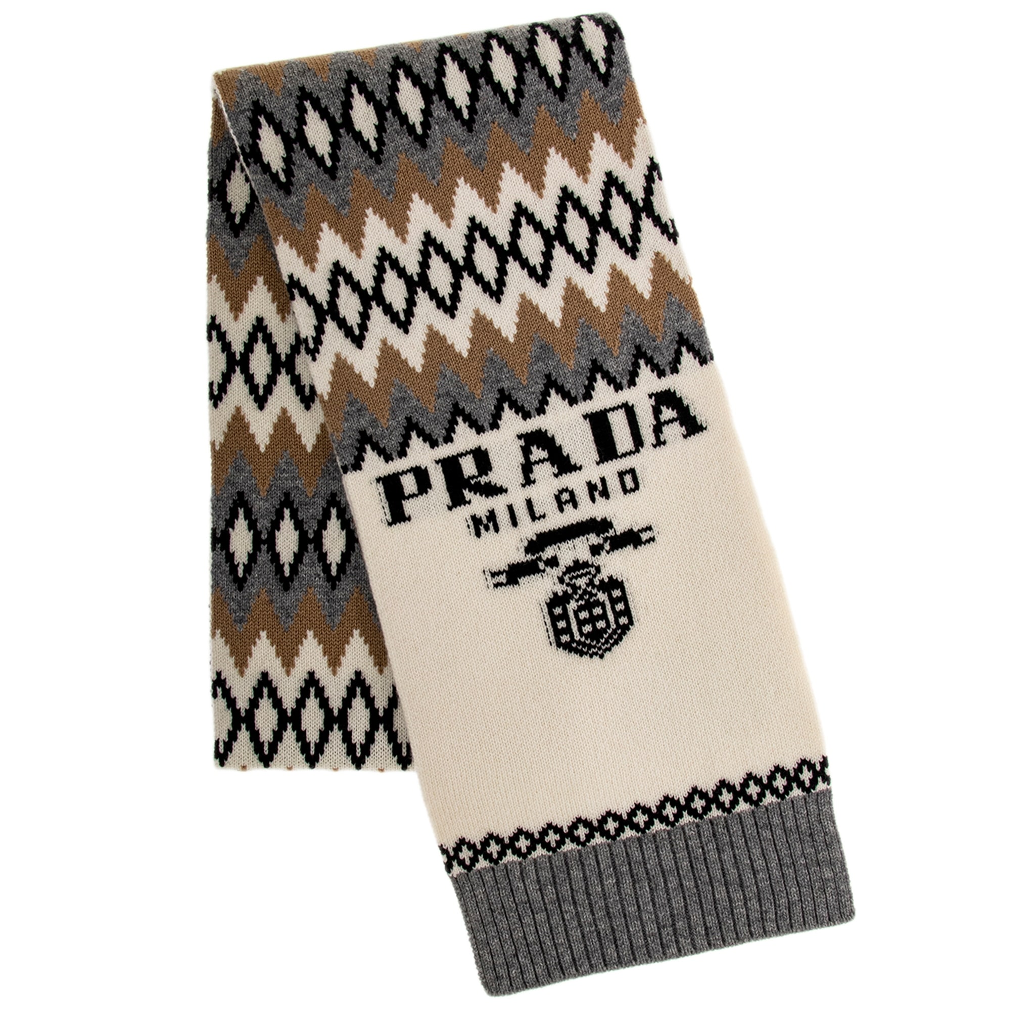Prada Geometric Pattern Scarf - Overstock - 43537543