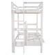 preview thumbnail 7 of 7, Twin over Full Bunk Bed, Convertible Down Bed, with Ladder and Guardrail