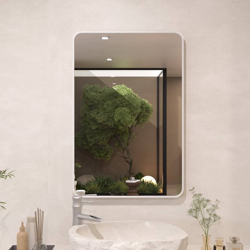 24/30/42/48/60 inch Rectangle Frameless Wall Mounted Bathroom Vanity Mirror - 24" x 36" - Gun Grey