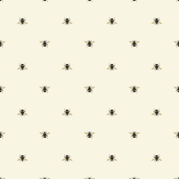 slide 2 of 5, Joules Botanical Bee Creme Wallpaper