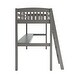 preview thumbnail 3 of 5, Grey High Loft Bed with Desk, Storage, and Full Size Frame