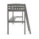 preview thumbnail 7 of 7, High Loft Bed with Desk and Storage, Heavy Duty Solid Wood Full Size Loft Bed Frame with Stairs for Kids and Toddlers, Grey