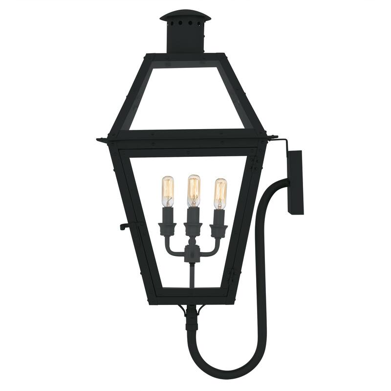 Rue De Royal 4-Light Earth Black Outdoor Wall Lantern