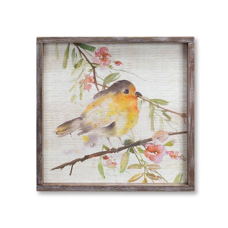 Framed Bird Print (Set of 2) - Multi-Color