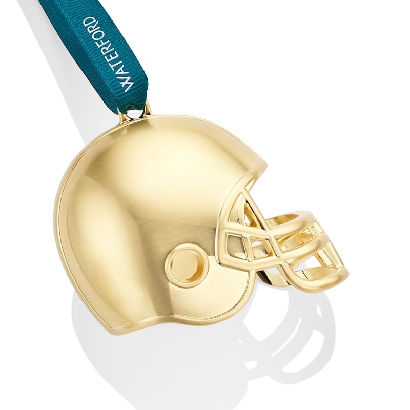 Waterford Football Helmet Golden Ornament