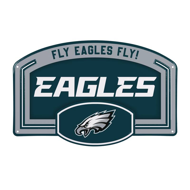 Philadelphia Eagles Embossed Steel Wall Sign, 11" x 17"