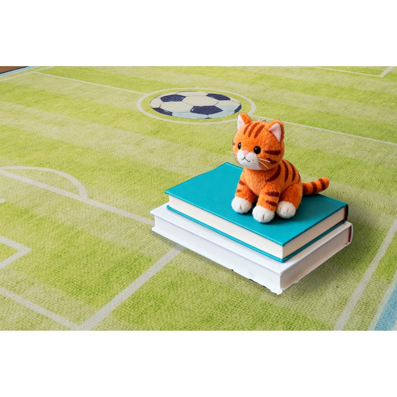 Dynamic Rugs Kidz Light Green/Multi Polyester Children's Area Rug