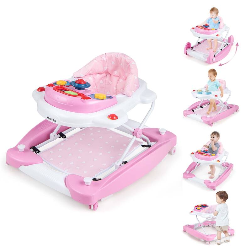 Honeyjoy 6 in 1 Baby Walker Adjustable Toddler Walker & Activity - See Details