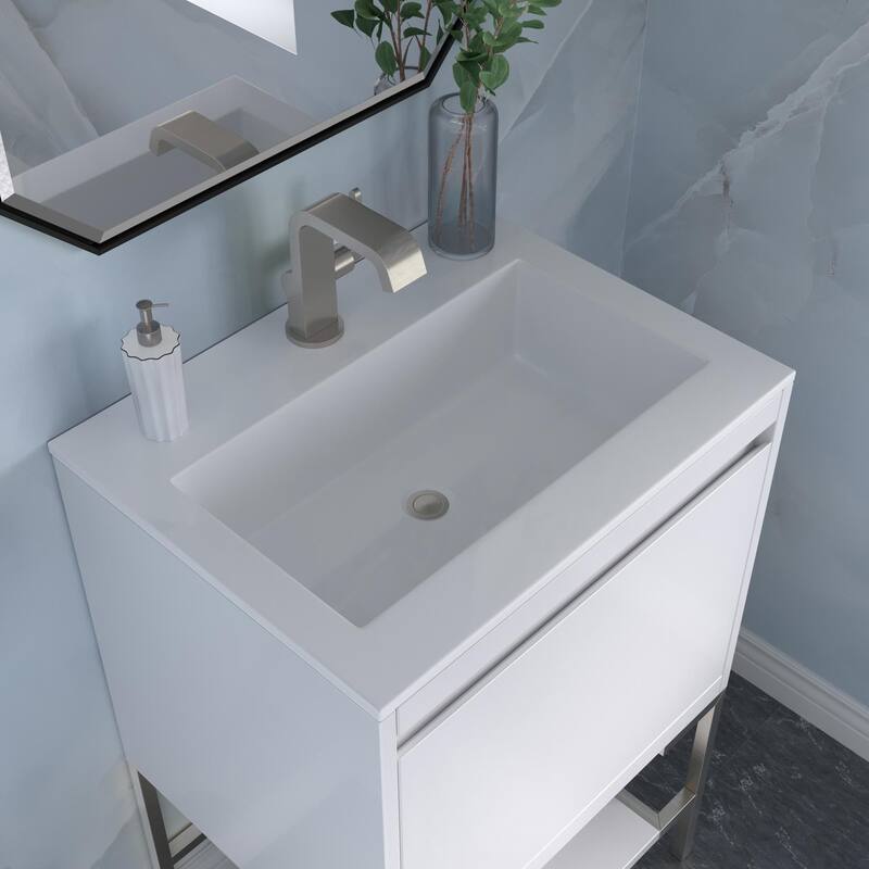 James Martin Vanities 805-V23.6-BN-GW Mantova 24" Single Basin Poplar