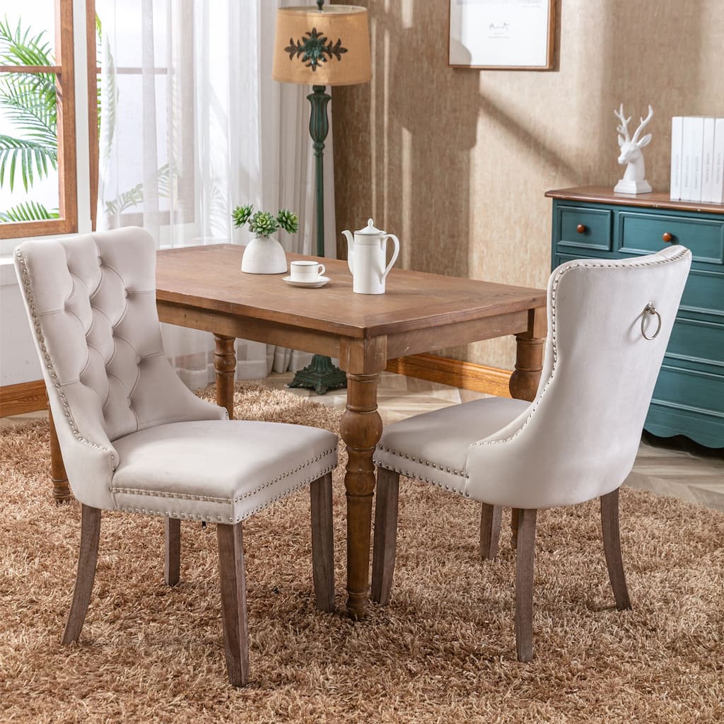 Modern Velvet Dining Chair Set of 2