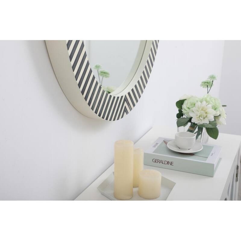 Carson Carrington Labben Round Chevron Mirror