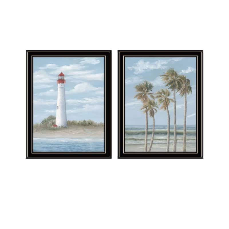 Trendy Decor 4U "Beach Days" Printed Framed Wall Art by Georgia Janisse - Multi - 14 x 18
