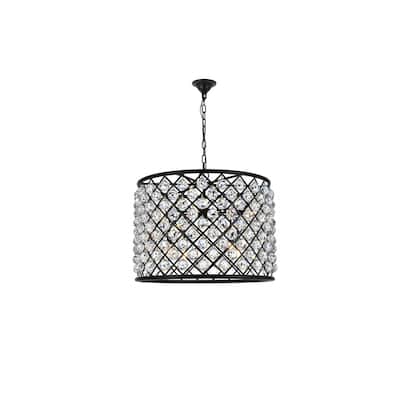 Royce Edge 8-Light Matte Black Chandelier