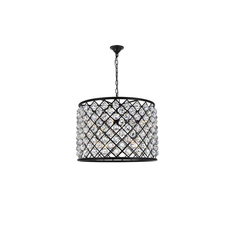 Royce Edge 8-Light Matte Black Chandelier