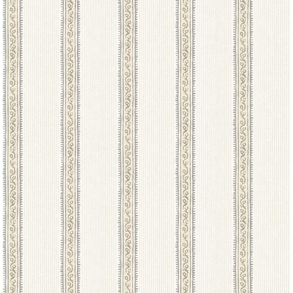 Chesapeake Mandevilla Honey Vine Stripe Wallpaper