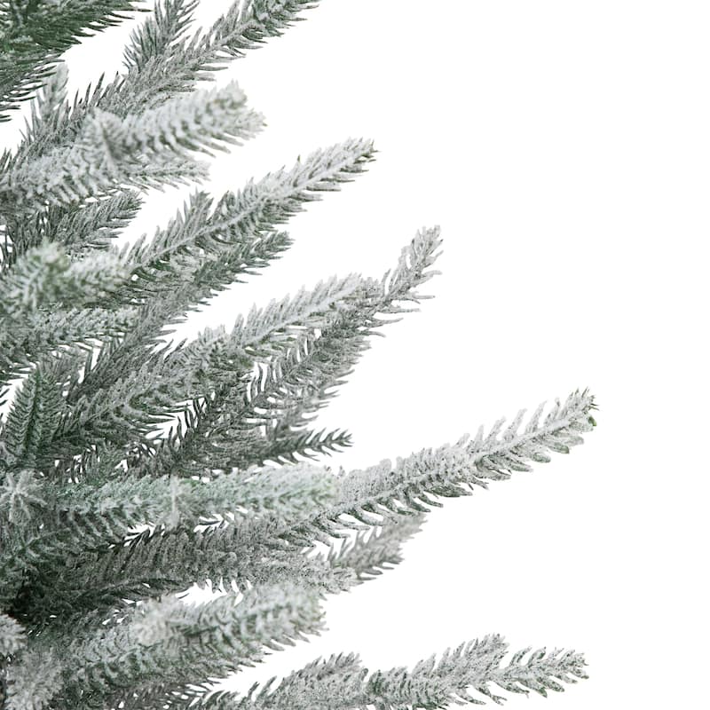 Flocked Potted Artificial Christmas Snowy Tree - 26" - Unlit - 2 Foot