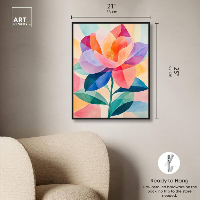 Ail Geofloral II Canvas by Art Remedy