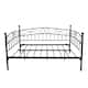 CUSchoice Multifunctional Black Twin Size Metal Daybed With Headboard ...