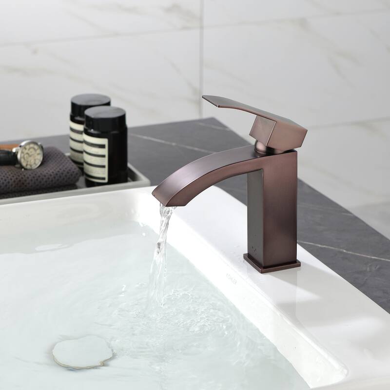 Single Handle Deck Mount Bathroom Faucet