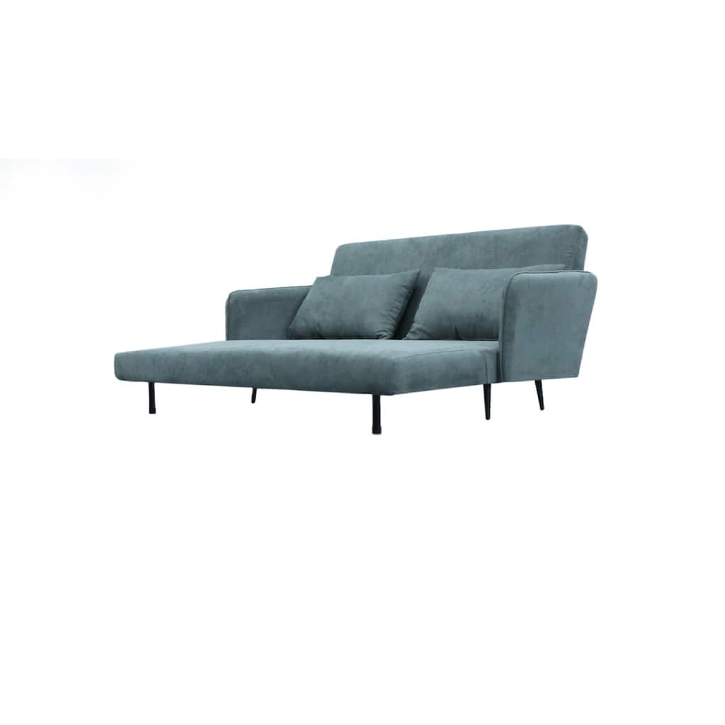 Linna Convertible Loveseat Sleeper, Modern Aqua Blue, 2 Pillow 61 Inch