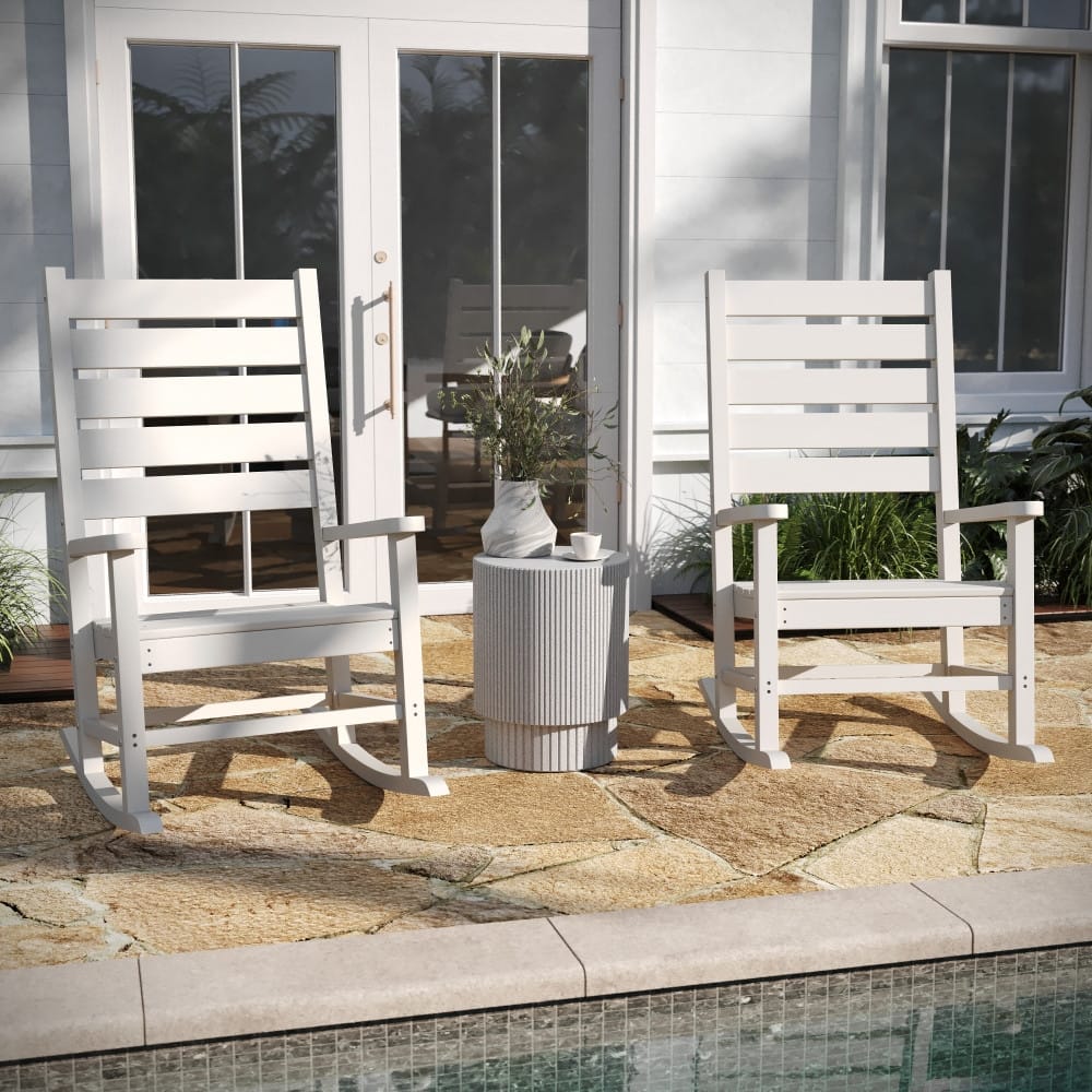 Set of 2 Classic Outdoor All-Weather Rocking Chairs