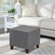 preview thumbnail 15 of 53, Adeco Simple British Style Passionate Cube Ottoman Footstool Dark Grey