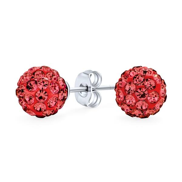 GiftJewelryShop 15MM Sterling Silver Plated Color Cross Disco Crystal Ball Dangle Earrings GiftJewelryShop 15MM Sterling Silver Plated Color Cross Disco Crystal Ball Dangle Earrings