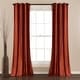 preview thumbnail 51 of 95, Porch & Den Lapeyrous Velvet Solid Room Darkening Window Curtain Panel Set 38"W x 108"L - Rust