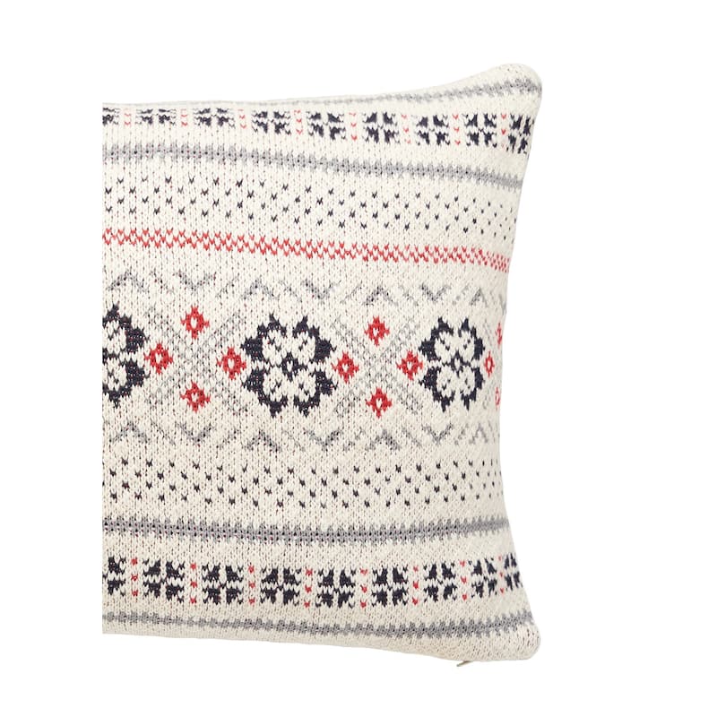 Snowflake Woven Christmas Pillow