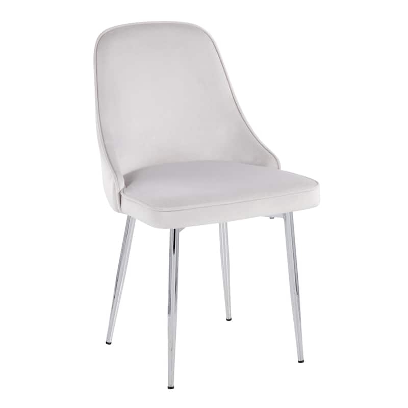Silver Orchid Naldi Contemporary-Glam Velvet Dining Chair (Set of 2)