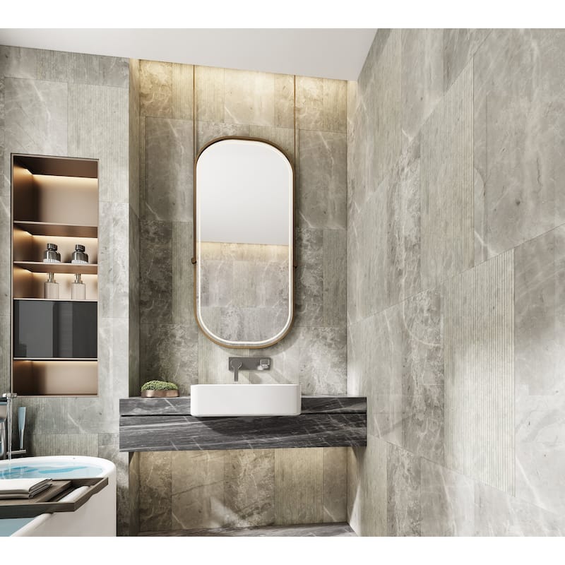 12*24 Polished Gray natural Carrara Marble, for Wall and Floor(8 sq. ft./Case) - Grey