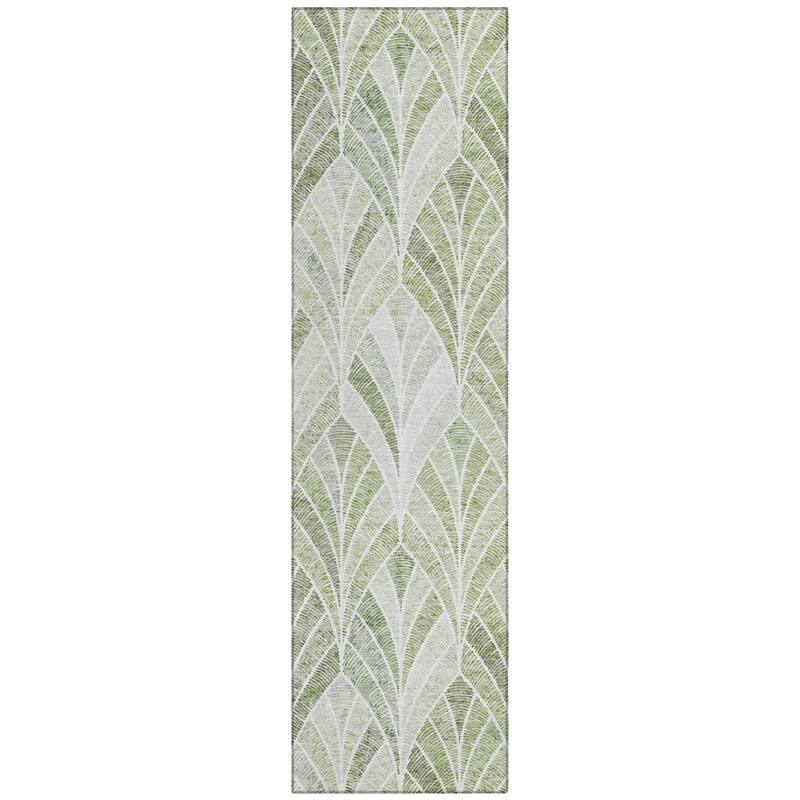 Machine Washable Indoor/ Outdoor Chantille Modern Mosaic Rug