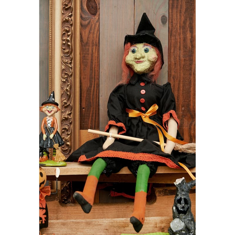 Jasleen Witch Art Doll Halloween Fall Harvest Art Doll Decor Decoration