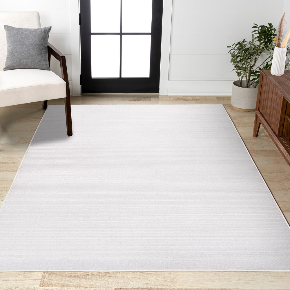 JONATHAN Y Athens Modern Minimalist Pinstripe High-Low Rug
