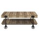 preview thumbnail 23 of 31, Hyssop Farmhouse 47-inch Steel 1-Shelf Coffee Table by Furniture of America