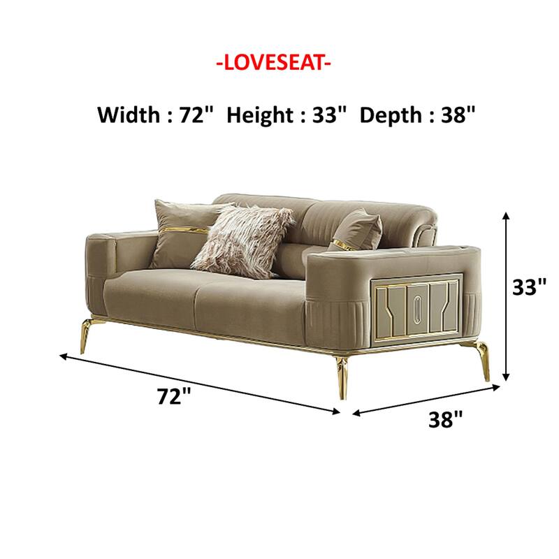 Granello 4 Pieces Living Room Sets 1 Sofa 1 Loveseat 2 Chair