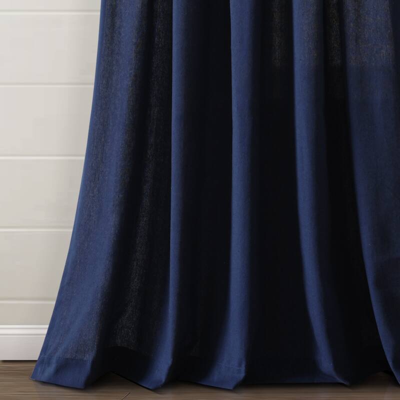 Lush Decor Boho Pom Pom Tassel Linen Window Curtain Panel (Single)