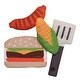 preview thumbnail 7 of 9, Lambs & Ivy Interactive 2-n-1 Soft Toddler Hamburger/Barbeque Pillow Play Set