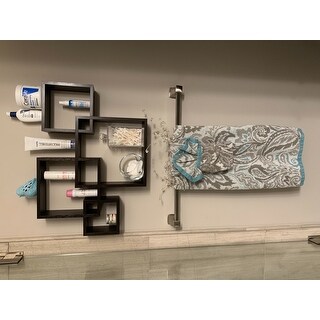 Danya B Espresso Intersecting Cube Shelves