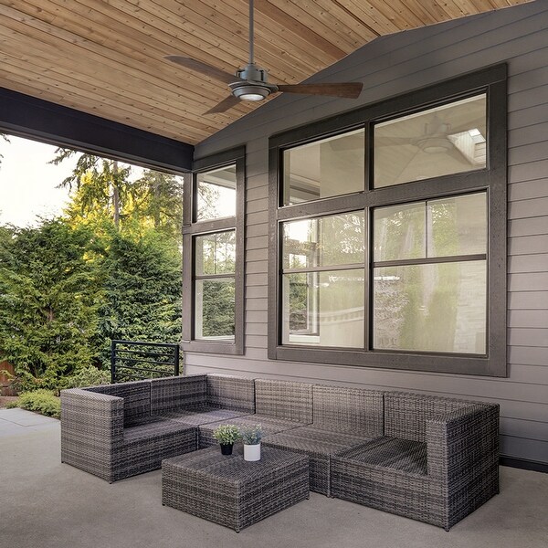Osprey 56 Inch Three Blade Indoor / Outdoor Smart Ceiling Fan with Six Speed DC Motor and LED Light.. Opens flyout.