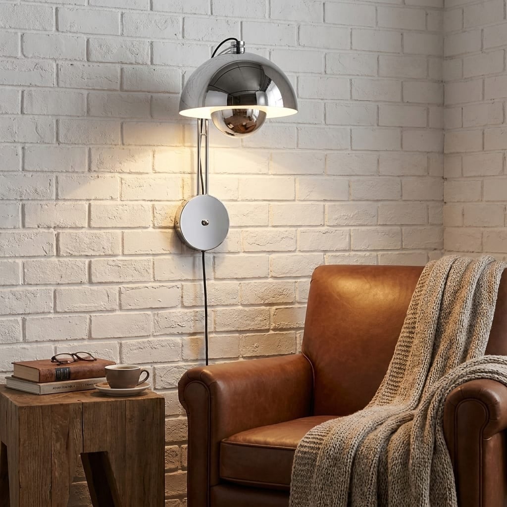 Modern Mid-Century Art Flower Bud Wall Sconces Sleek Plug in Wall Light Fixtures