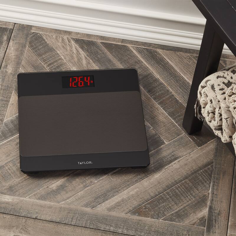 Taylor Digital Non-Slip Mat Bathroom, Black