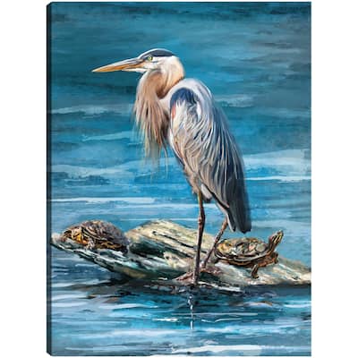 King of Herons By Studio Arts Canvas Art Print