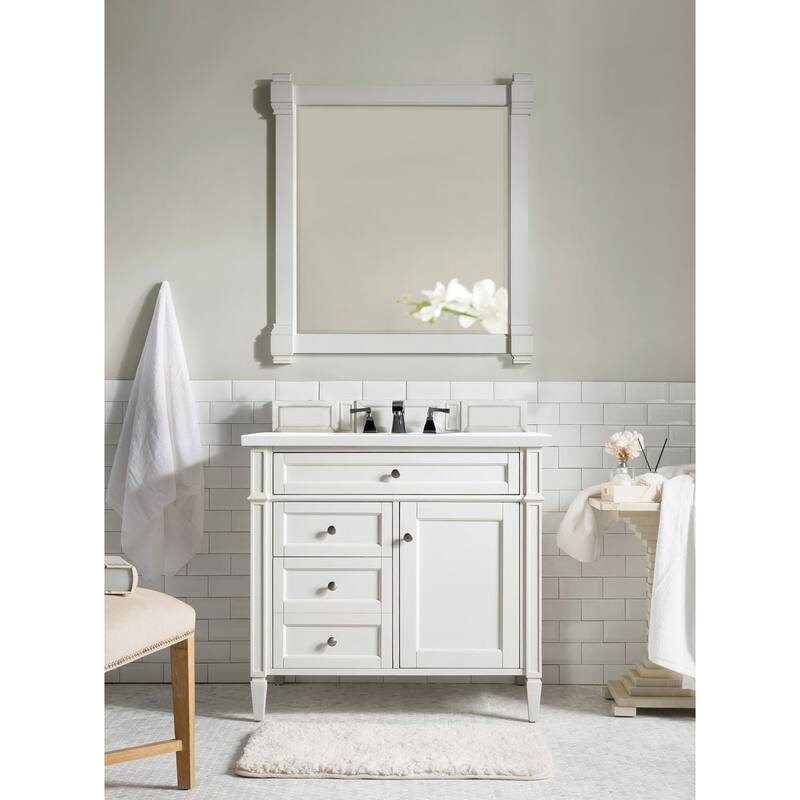 James Martin Vanities 655-V36-3WZ Brittany 36" Single Basin Poplar