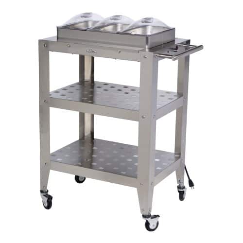BroilKing Professional Standard Size Warming Cart w/ 3 1/3 size pans