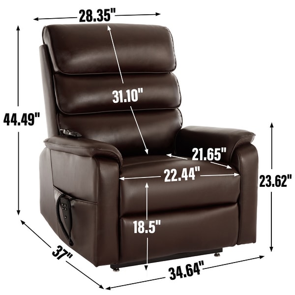 Multi Functional Recliner Chair Cat proof Leather Dual Motor Infinite Position Heat Massage and Motion Mechanism Brown Bed Bath Beyond 42045517