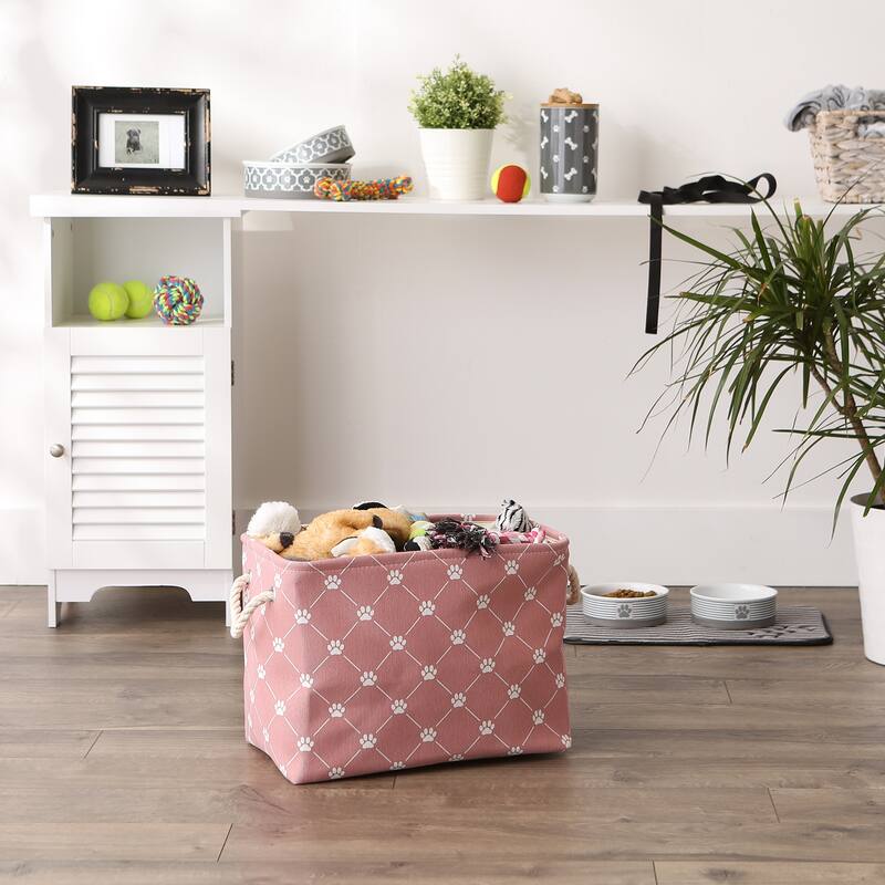Bone Dry Polyester Pet Bin Trellis Paw