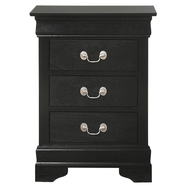 Modern Storage Nightstand with Three Roomy Drawers Bedside Table Bedroom Cabinet for Bedroom