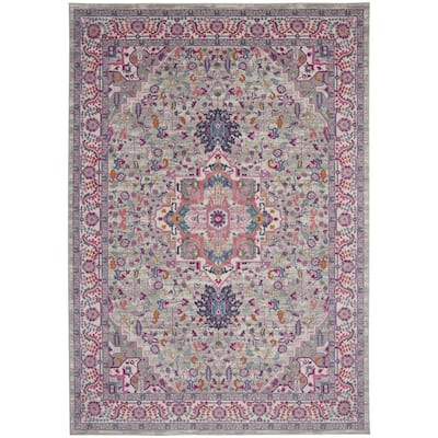 Raro Power Loomed Floral Area Rug By HomeRoots - 9' x 12'