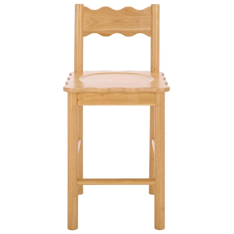 SAFAVIEH Home Nolly Scallop Counter Chair - 20"W x 19"D x 26"H - Natural